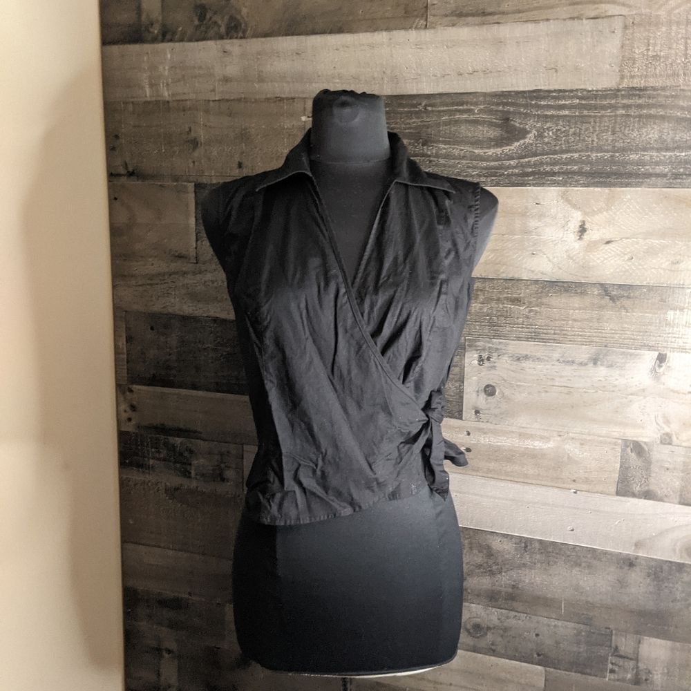 Rafaella wrap shirt black 6